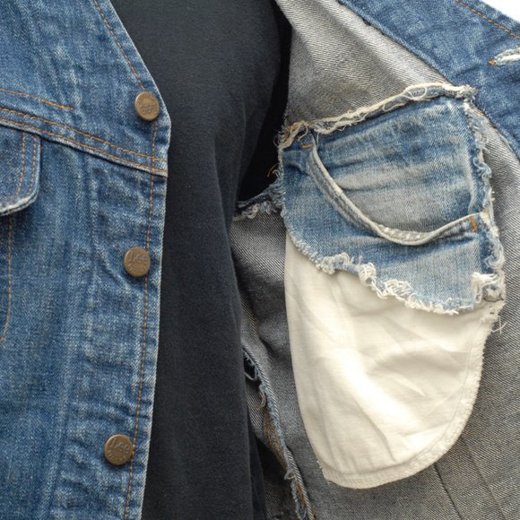 Vintage Lee Denim Rider Vest- Customized - Picture 4 of 4